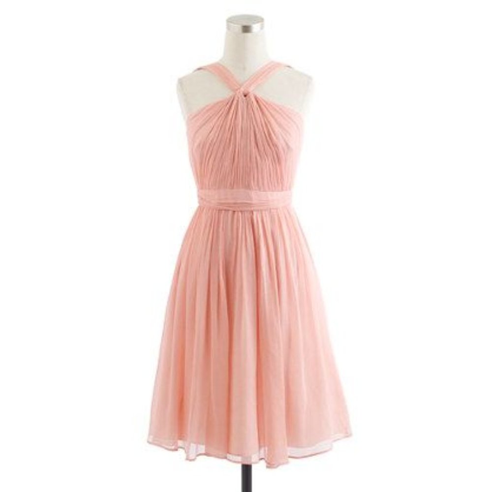J.Crew Party Dress Petite Sinclair Silk Chiffon - Picture 1 of 8
